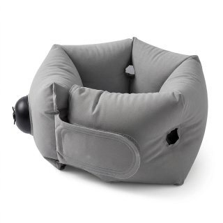 Grey inflatable travel neck pillow
